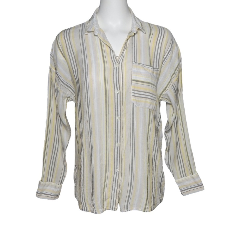 ATM Anthony Thomas Melillo Button Down Shirt Size Small Multicolored Striped
